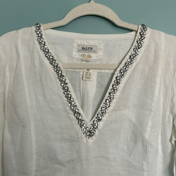 Marvin Linen Rhinestone Tunic - Picture 3 of 8